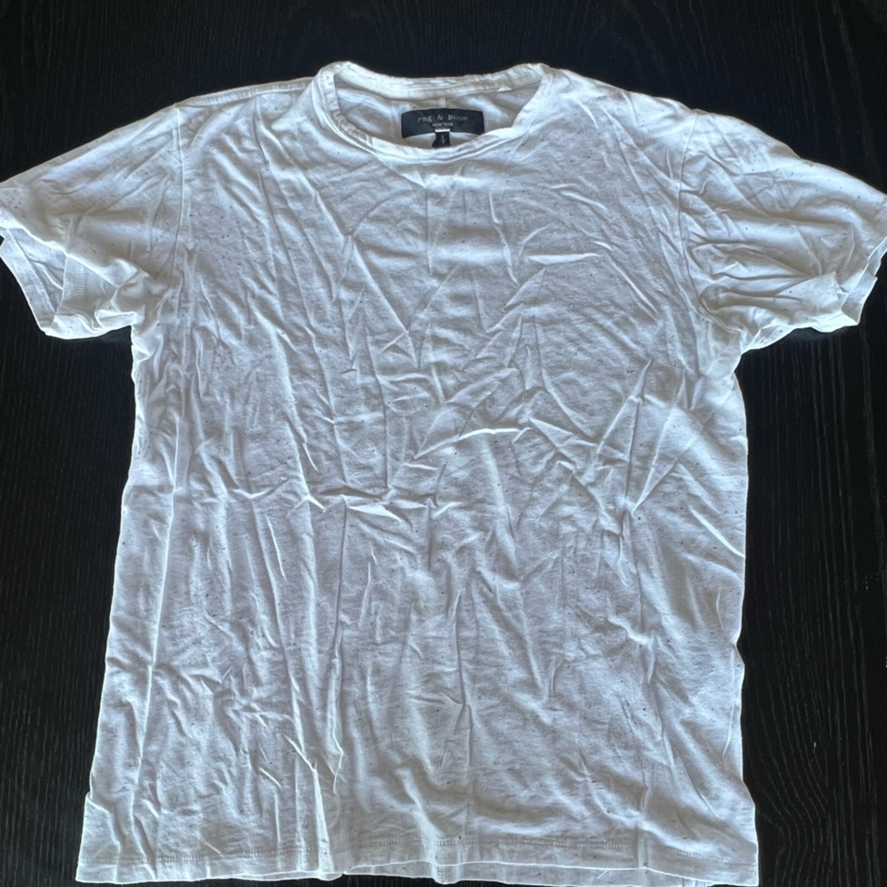 Rag & Bone t-shirt, small, white with light black speckles